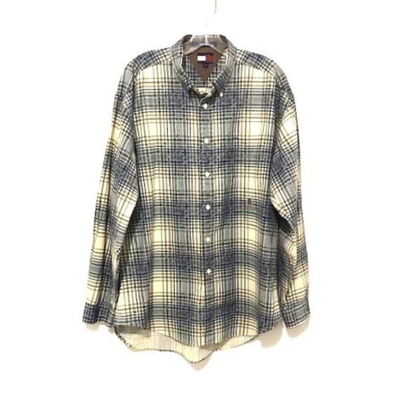 𝅺tommy Hilfiger Button-Down Shirt w/ Crest Logo - Picture 1 of 6